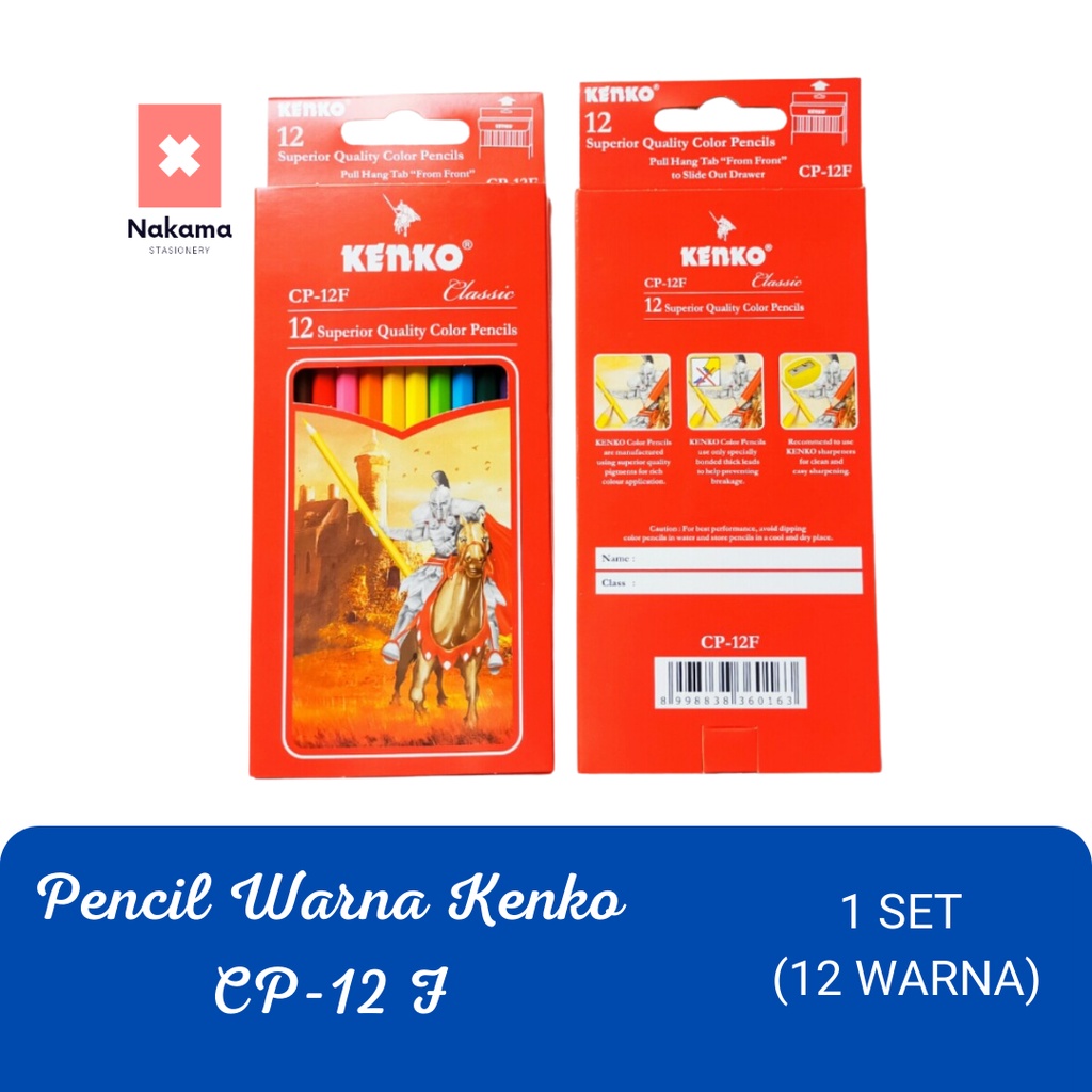

PENSIL WARNA KENKO CP-12F CLASSIC PANJANG