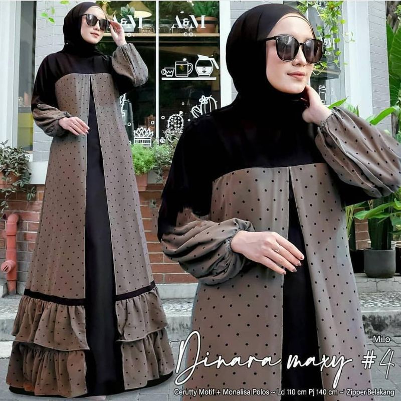 DRESS MUSLIM - FASHION MUSLIM- gamis - dress -Baju wanita - DINARA MAXY