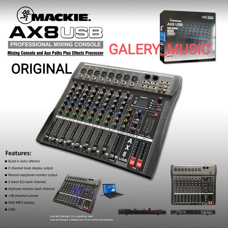 Mixer Audio Mackie AX 8 USB 8 Channel