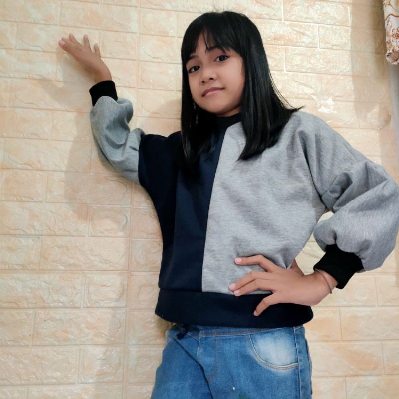baju crop.switer model crop