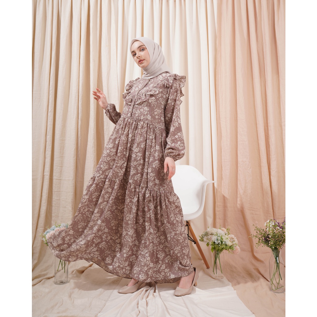 QUEENA DRESS BUSUI JUMBO LONG GAMIS ANTI KUSUT BAHAN ADEM