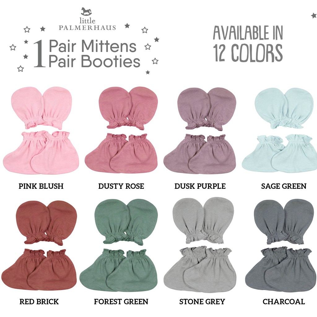 LITTLE PALMERHAUS Mittens Sarung Tangan Dan Booties Bayi- BELLA SHOP