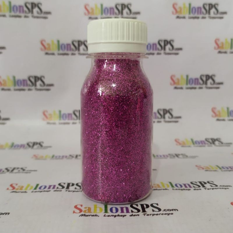 BUBUK GLITER MAGENTA GLITTER POWDER 50gr BOTOL