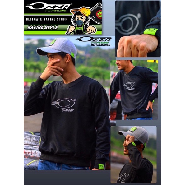 SWEATER PRIA POLOS HITAM SWEATER BASIC POLOS