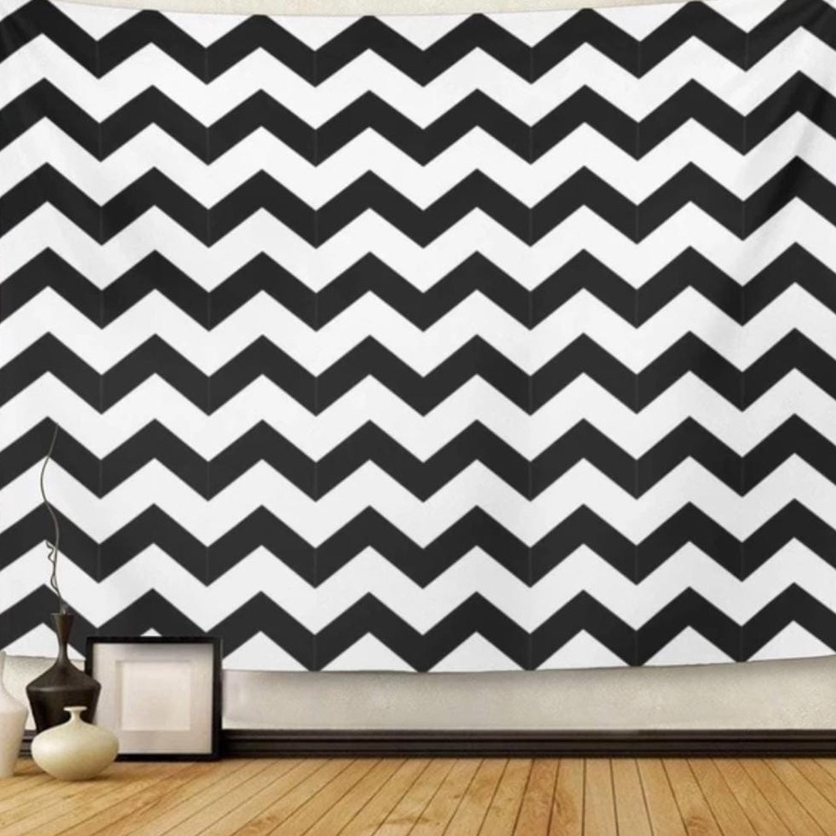 Wallpaper Sticker Dinding Motif Zigzag Kombinasi Panjang 10Meter x Lebar 45cm