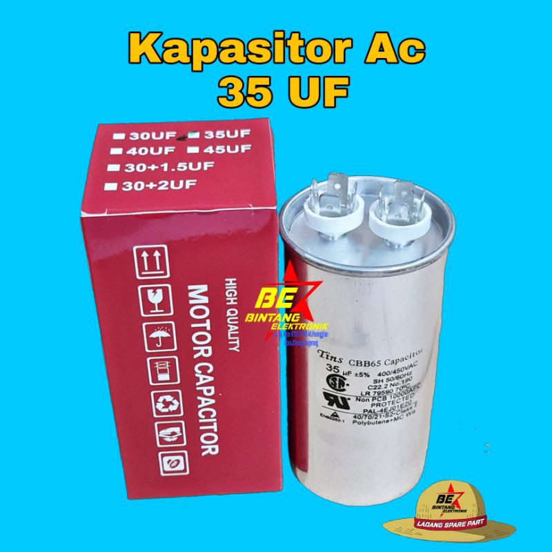 [COD] TINS KAPASITOR AC 35 MIKRO CAPASITOR AC 35UF CAPASITOR AC 35 UF 400/450 VAC