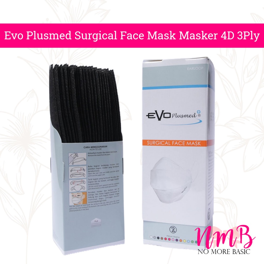 Masker Evo PlusMed 4D Warna Surgical Face Mask Earloop 3PLY