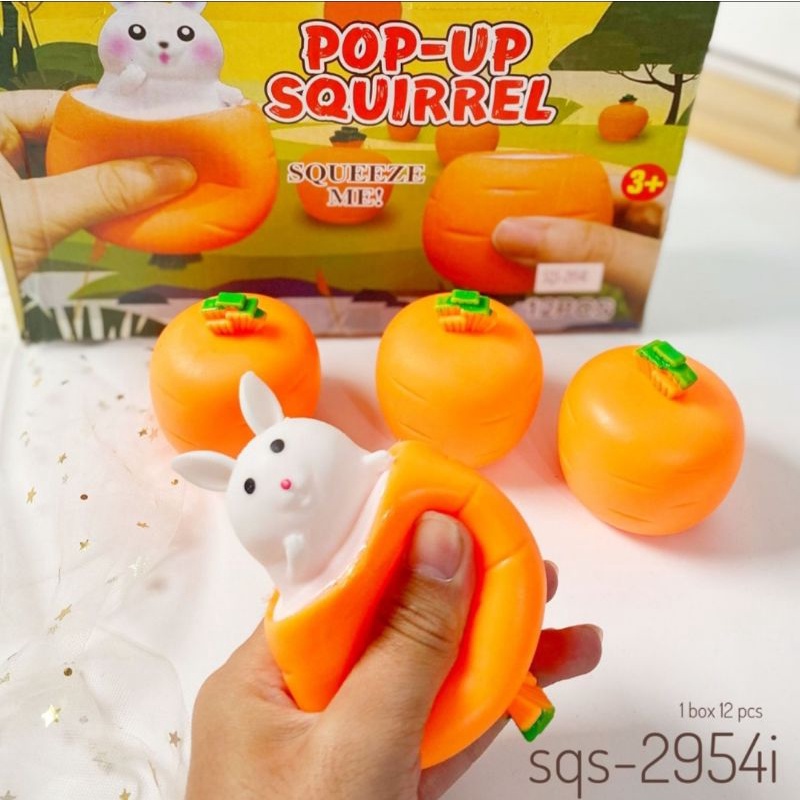 Mainan Squishy squeze pop up squirrel / Buah jeruk Squirell Karet Silikon Lucu Remasan Penghilang Stress / mainan anak / edukasi anak / tempat pesil / mainan terbaru / mainan penghilang jenuh / dolanan anak / mainan motif jeruk / mainan bayi tempat pena