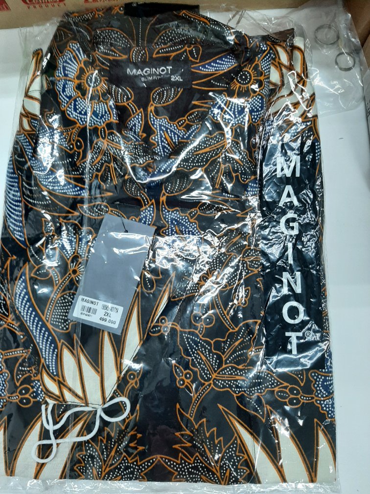 Maginot Kemeja Batik 2.0 Aditya-ss Lengan Pendek Pria + Free Masker