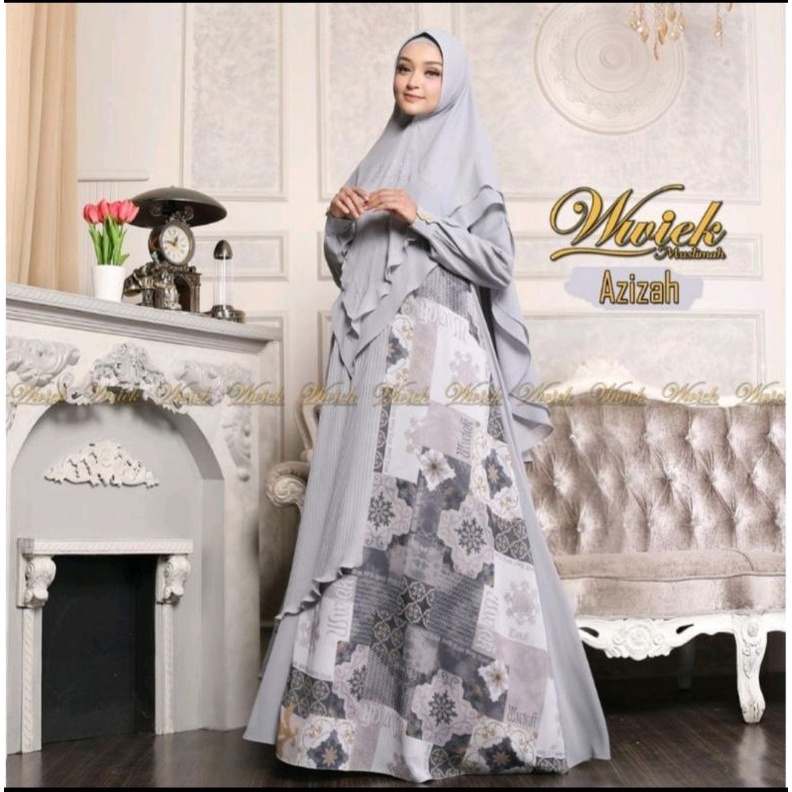 Azizah set syar'i by Wiwiek muslimah size M dan L