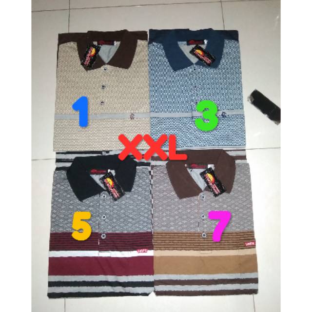 Kaos Pria Krah Salur Saku Depan  XL & XXL