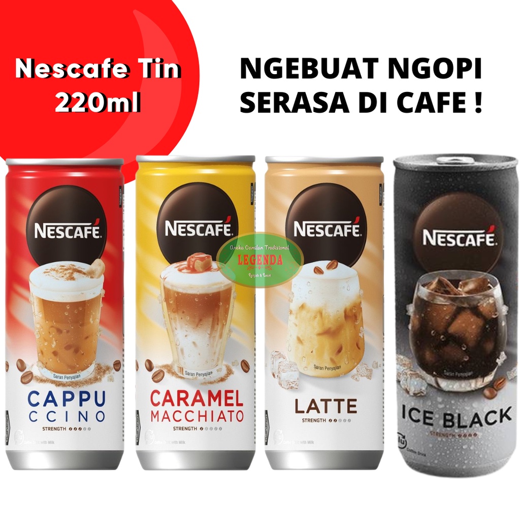 Jual NESCAFE Kopi Kaleng 220ml can tin cappuccino ice black latte kopi
