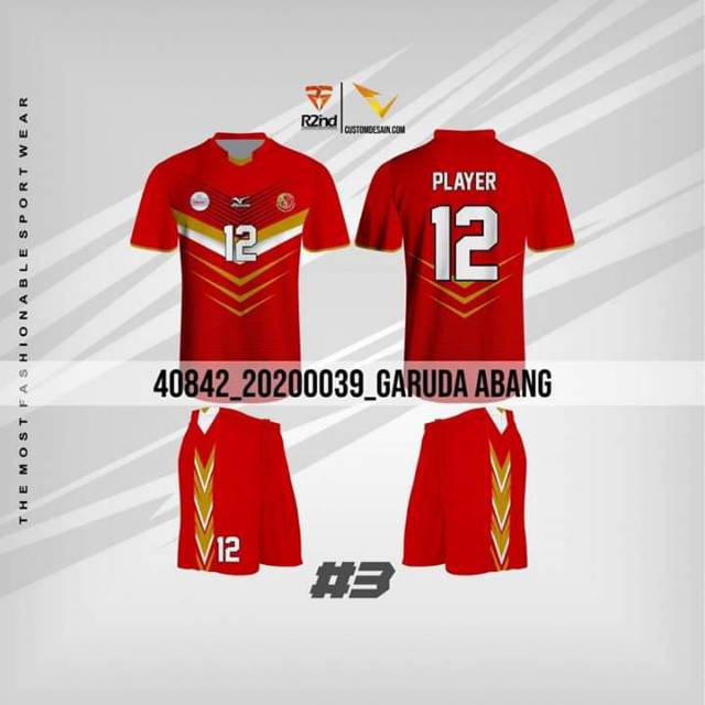 Baju voli proliga 2020/baju voli garuda/baju voli printing