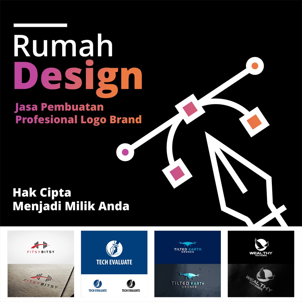 Profesional Desain Logo Brand Premium - Jasa Desain Logo Usaha Toko Makanan Olshop Stiker Hijab