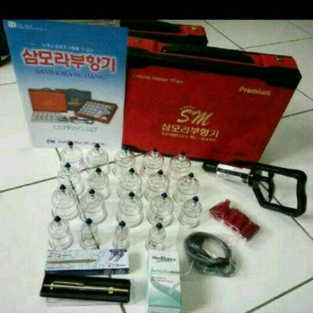 Alat bekam kop sammora isi 19..komplit pen stainless plus jarum isi 100pcs