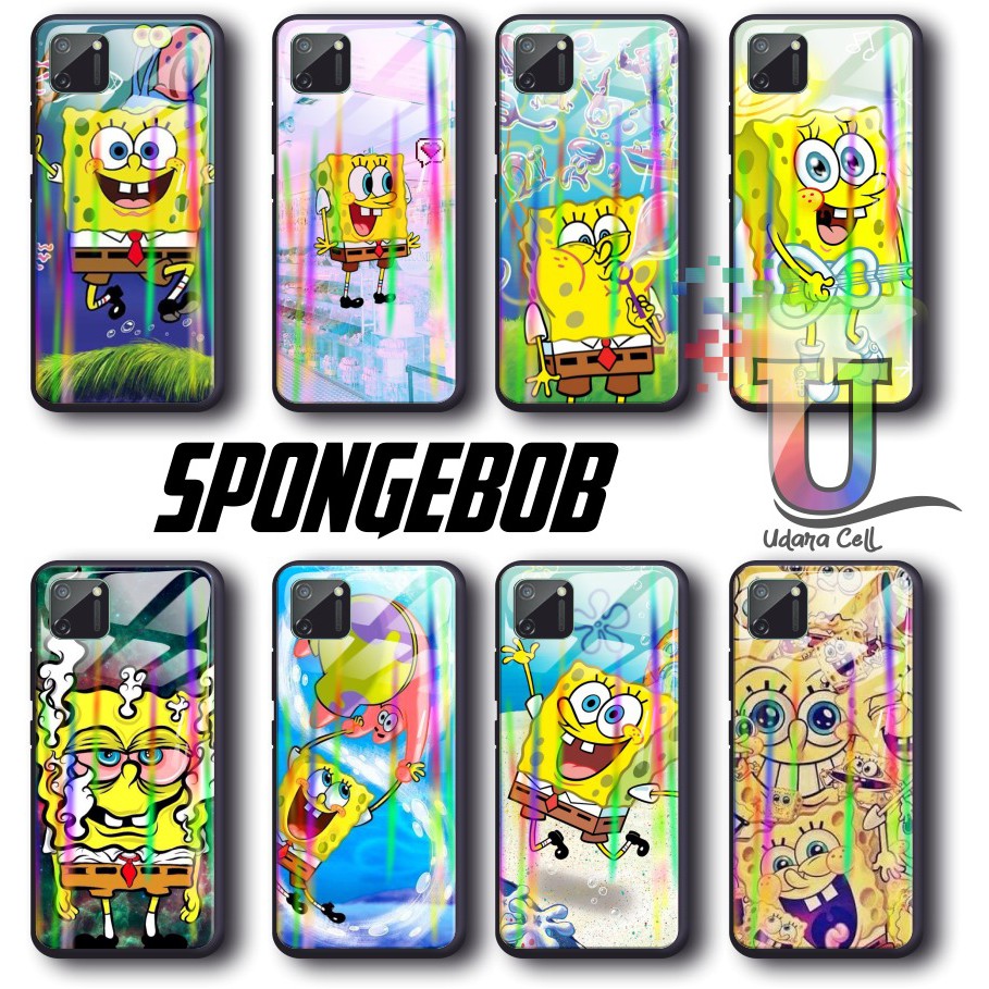 UC987 Case softcase gambar SPONGEBOB back case glass aurora vivo y91 y93 y95 y11 y12i y17 y15 v5 v17