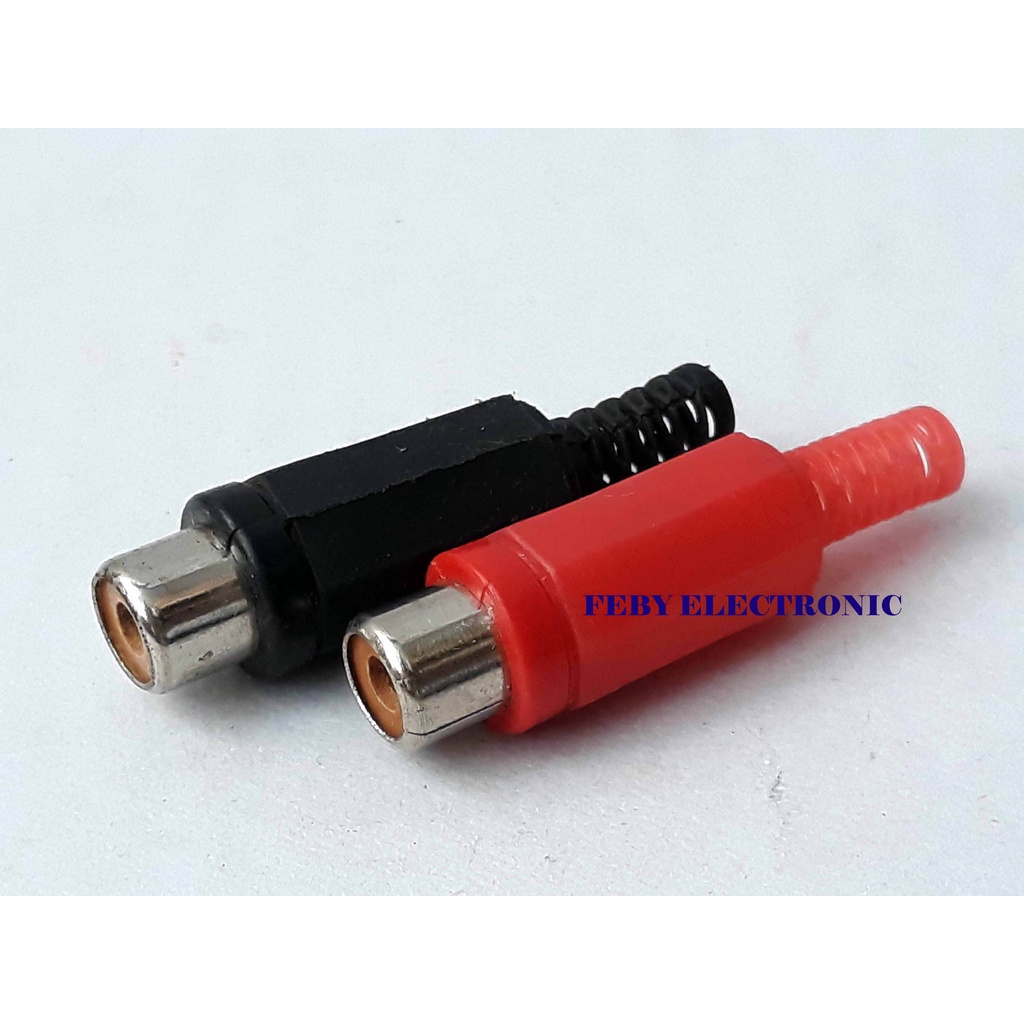 Jack RCA Plastik Female  (Sepasang) Cover RCA Jek RCA