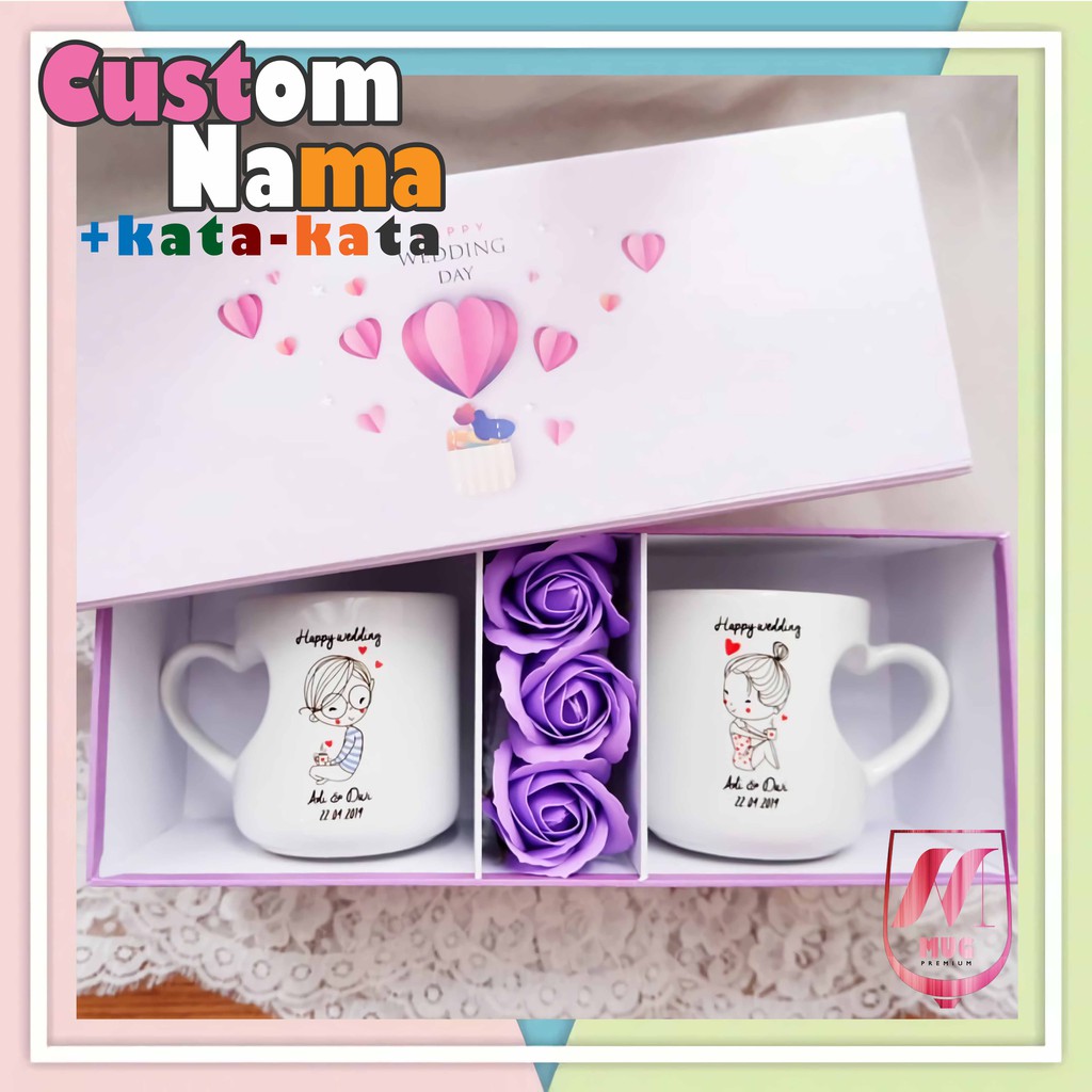 hadiah wedding, hadiah wisuda, hadiah farewell, mug custom, giftset, kado custom