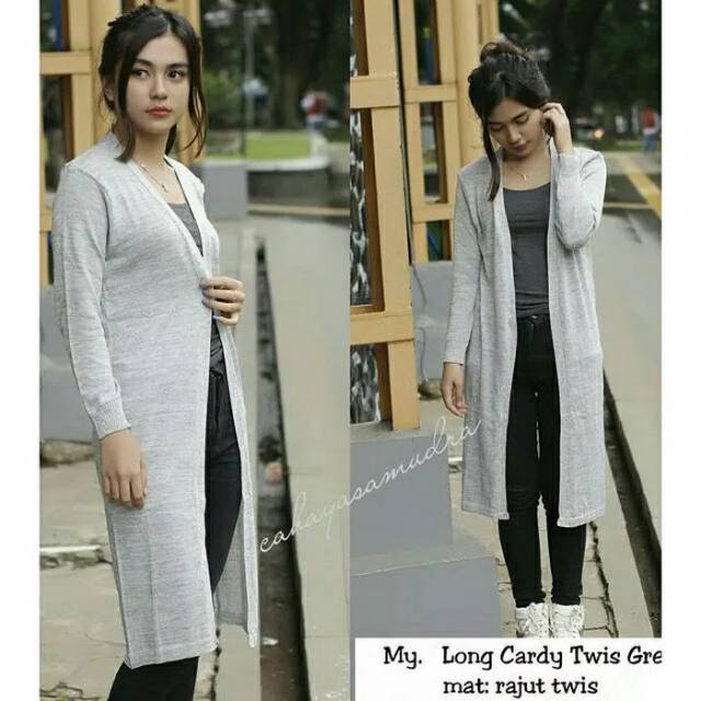 LONG TWIST CARDIGAN