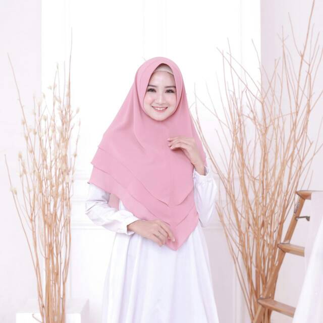 PROMO HIJAB KHIMAR TERBARU KHIMAR DENGAN 3 LAYER BEST SELLER - BAHAN CERUTY BABYDOLL PREMIUM