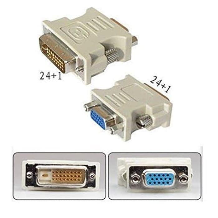 Konektor DVI 24+1 Male To VGA Female 15Pin