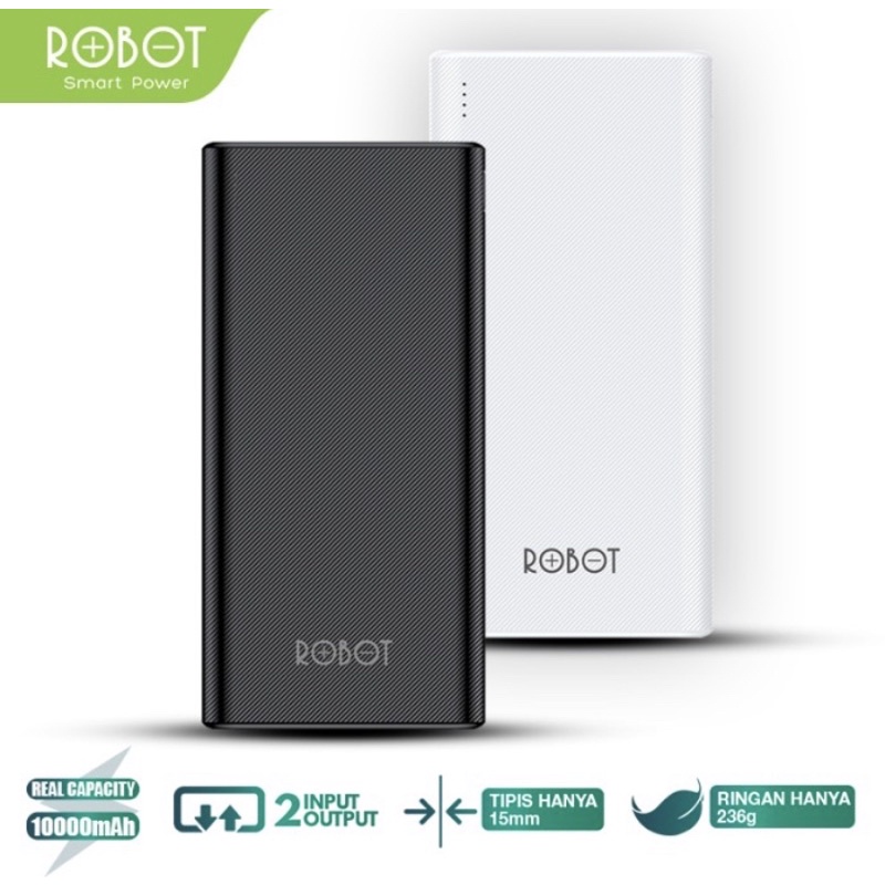 Powerbank Robot RT170 Dual Port (10.000mAh) / Cas Hp / Charger / Travelling / Original / Power Bank