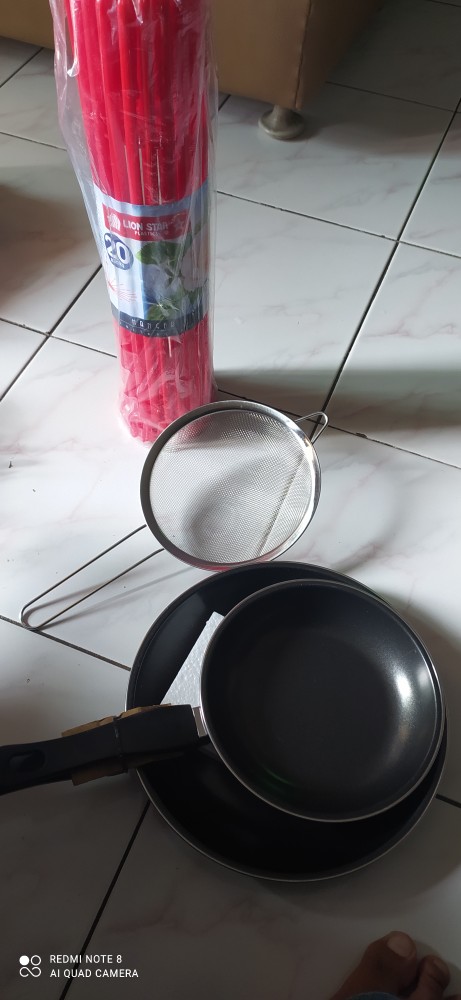 Teflon Maspion 2pcs Fry Panci Set Non Stick Teflon Wajan Anti Lengket