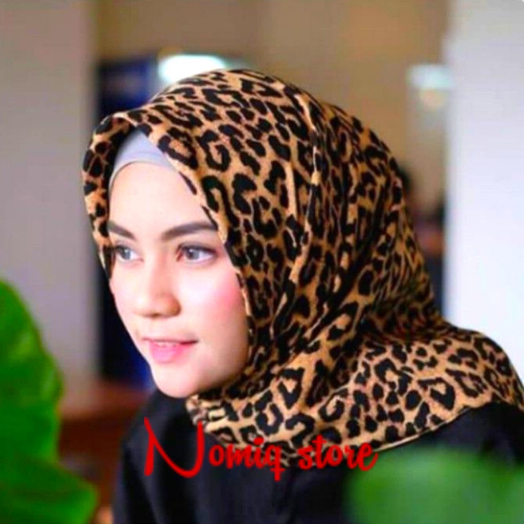 ECER - JILBAB SEGIEMPAT WOLPEACH WOLFIS MOTIF MACAN LEOPARD +- 115 X115-1