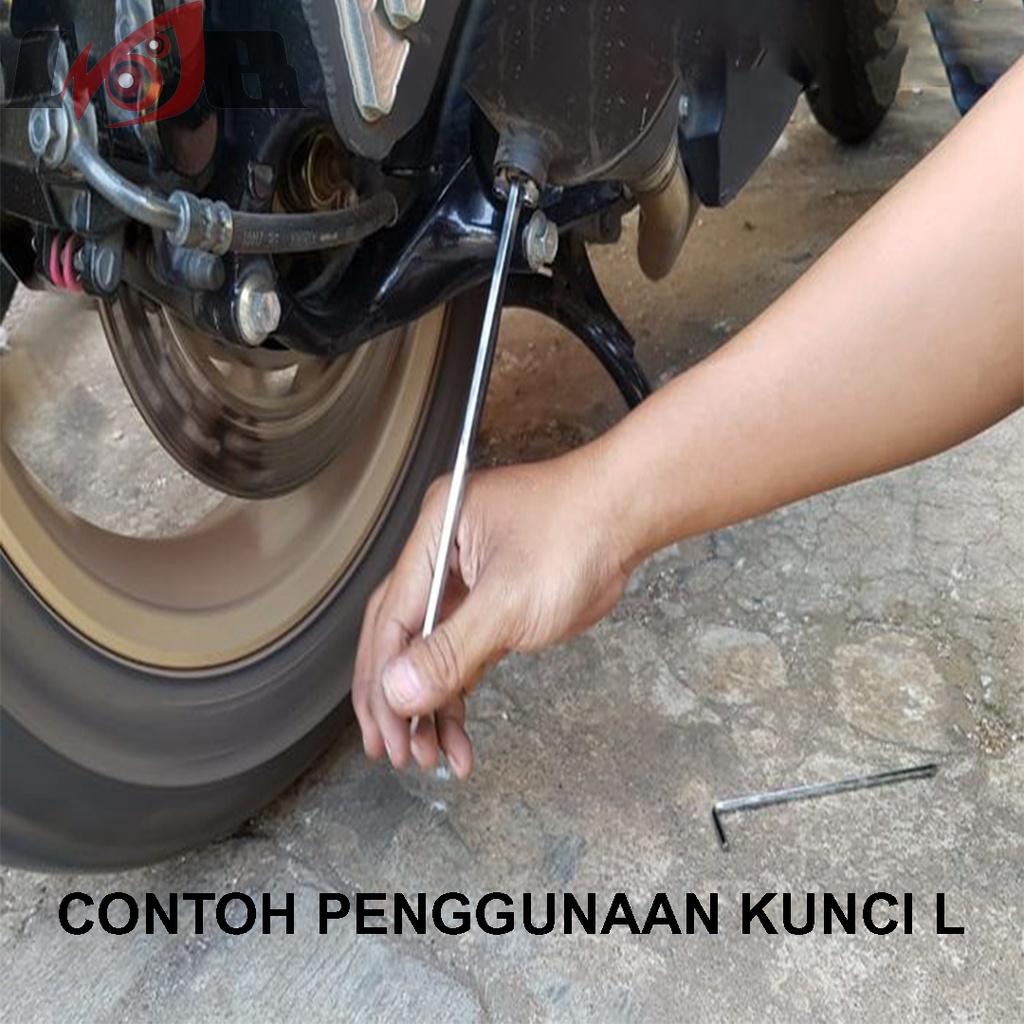 Kunci L Bintang Panjang 9pc Long Star Hex Key Set Montir Mekanik Motor