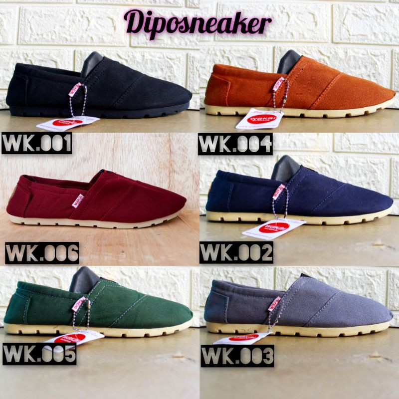 Sepatu Slipon Wanita Pria Kanvas Original non Selip