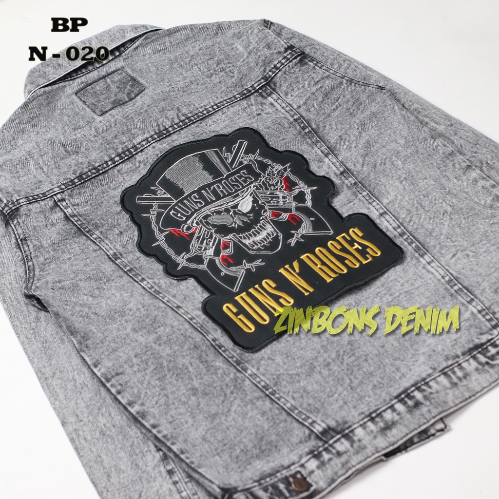 ZINBONS BACKPATCH NIRVANA MOTORHEAD BMTH BACK PATCH GNR SLIPKNOT METALLICA EMBLEM BORDIR BESAR