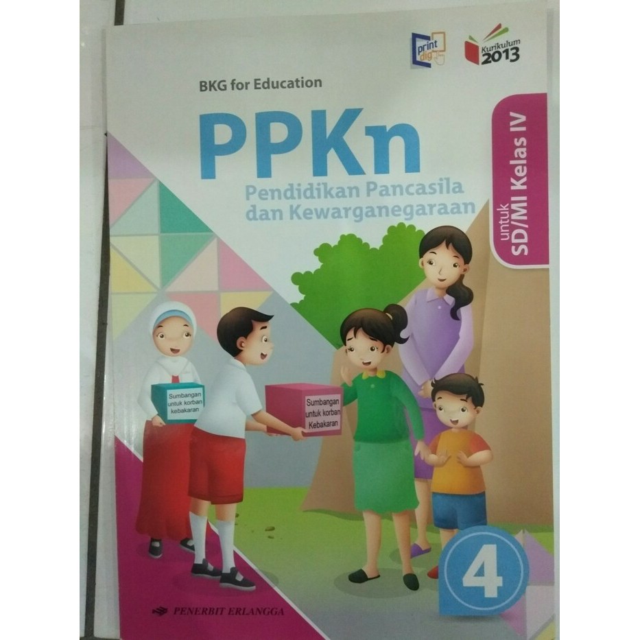 Best Seller Ppkn 4 Untuk Sd Mi Kelas Iv K13n Erlangga Buku Sd Shopee Indonesia