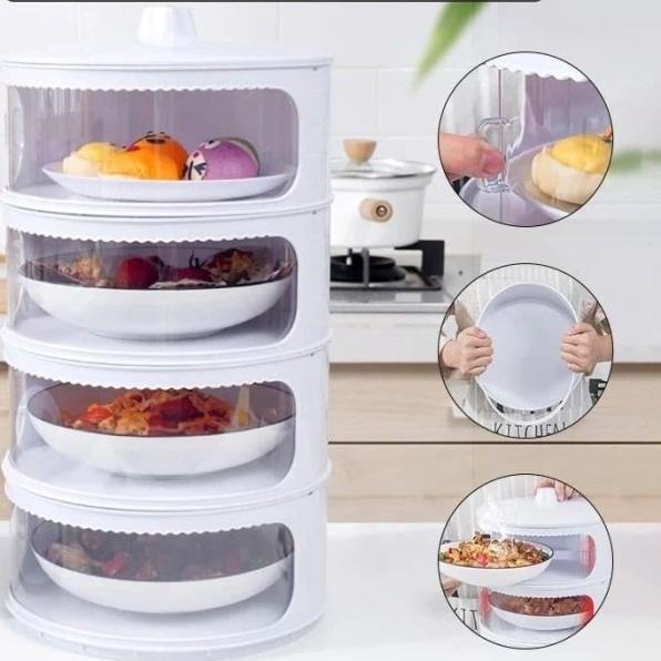 ➢ [1Kg] Food Storage 4 Susun / 5 Susun - Tudung Saji Susun 4 Layer ✤