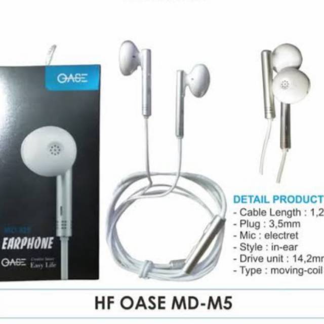 Earphone Oase Md-M5 easy life style