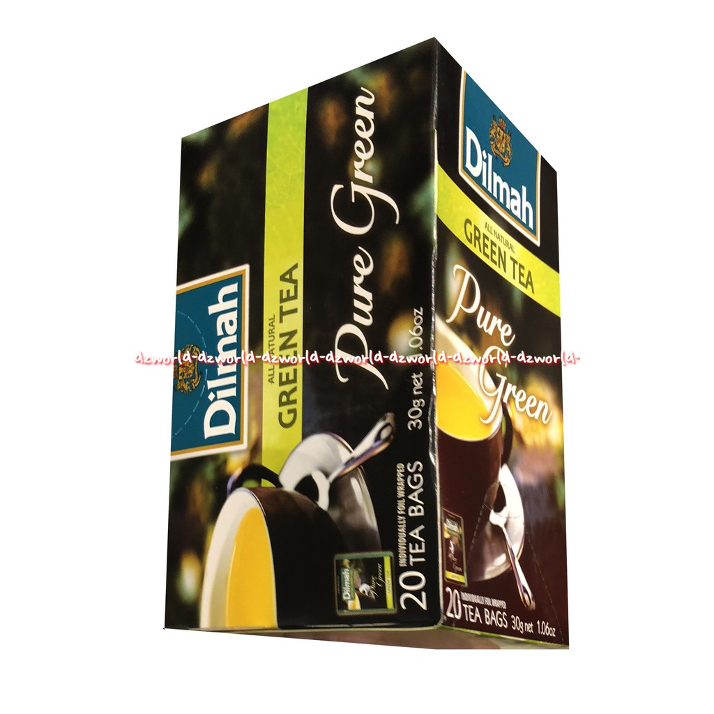 Dilmah Pure Green Tea Teh Celup 20 Tea Bags Teh Hijau Celup