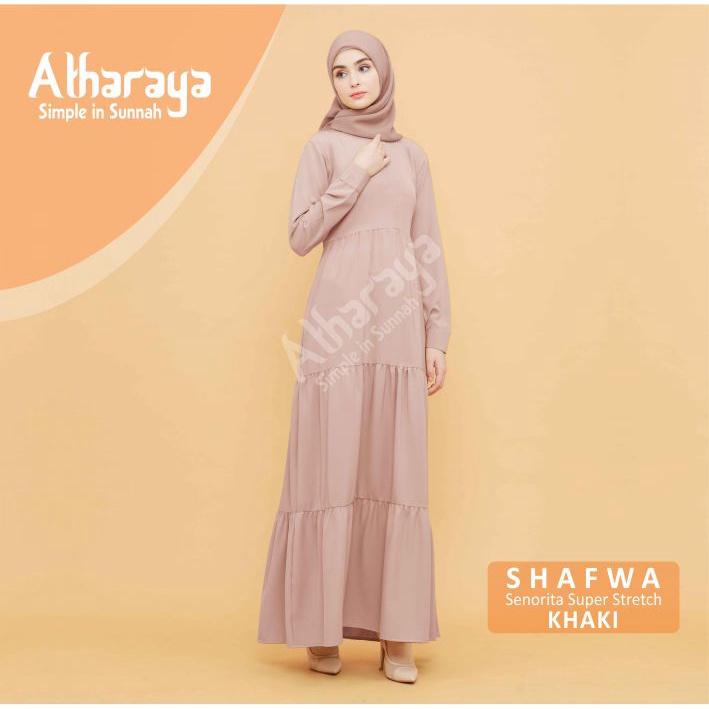 Dress Terbaru SHAFWA Ruffle Gamis Kekinian Gamis Terbaru Premium By Atharaya