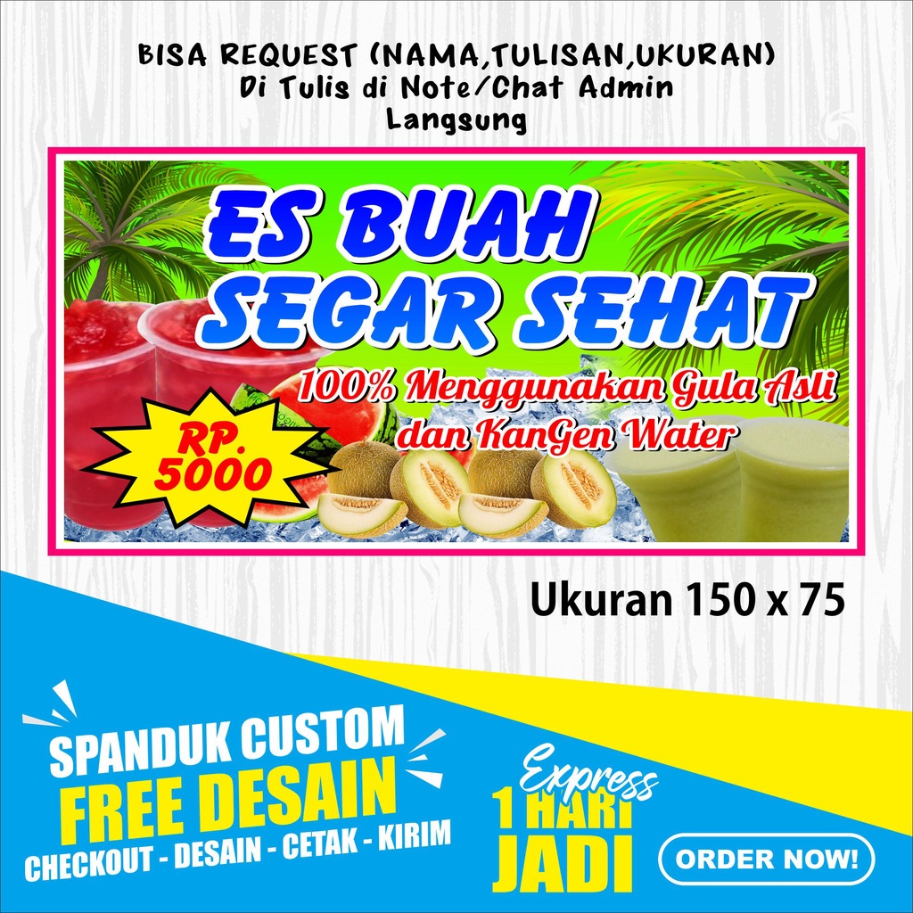 Jual SPANDUK/BANNER ES BUAH SEGAR | Shopee Indonesia