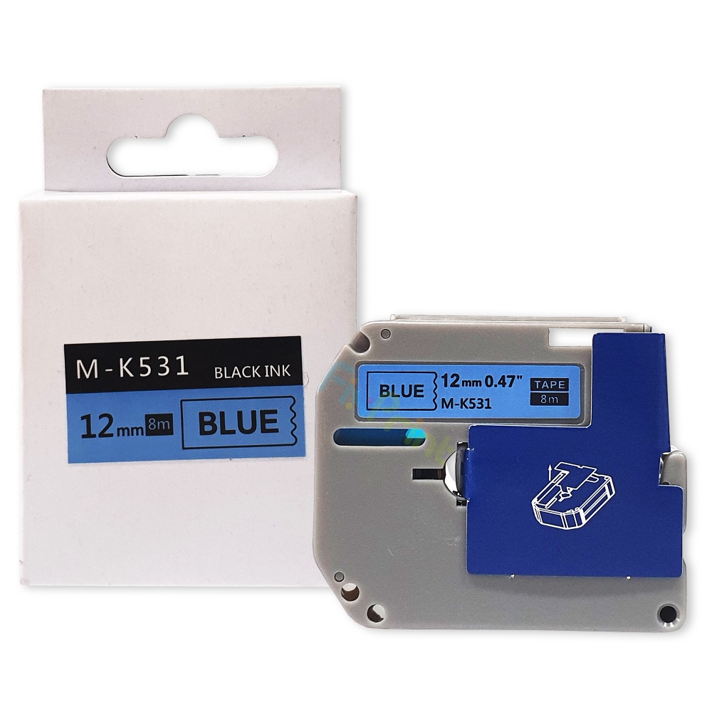 Compatible Label Tape M-K231 MK231 M K231 12mm Black On White P-Touch PT-90 PT-M95 PT90 PTM95