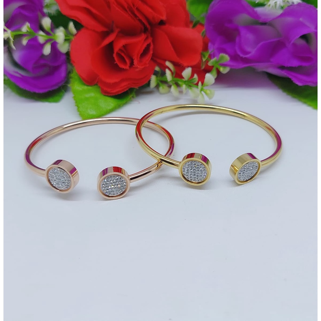 Gelang titanium permata perhiasan fashion T0044/T0045/T0046