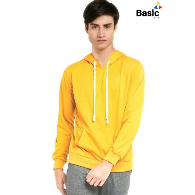 Jaket Hoodie Jumper Polos Kuning