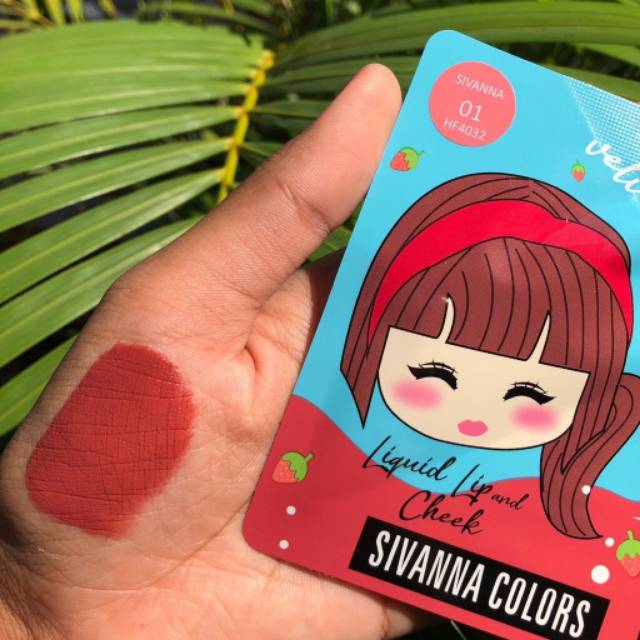 SIVANNA COLORS Velvet Baby Lip Liquid Lip And Cheek #HF4032 Thailand / Lipstick / Cosmetic Lip Tint