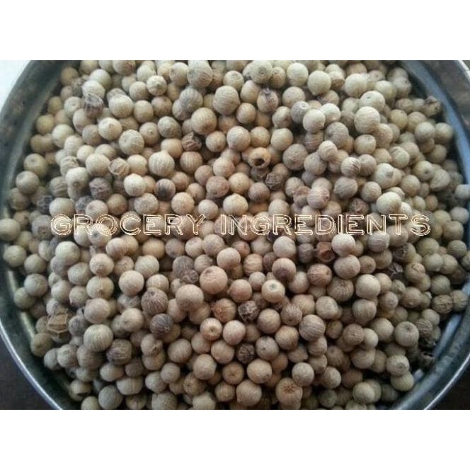 

White Pepper Whole / Lada Putih Utuh / Biji Merica Putih - 500Gr