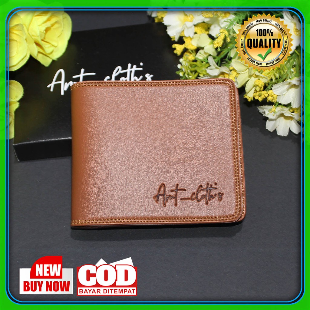 Dompet Lipat Pria local Premium Kulit Sintetis Bayar di tempat