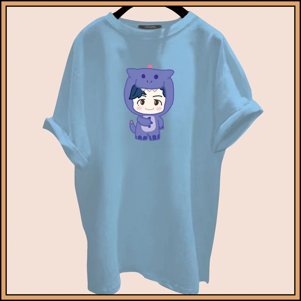 CALVIERO SHOP - BAJU KAOS ATASAN WANITA PURPLE DINO PRINT