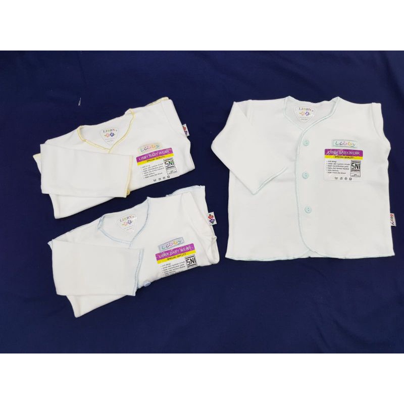 LIBBY Baju Lengan Panjang polos Warna/Putih 0-3, 3-6 Bulan