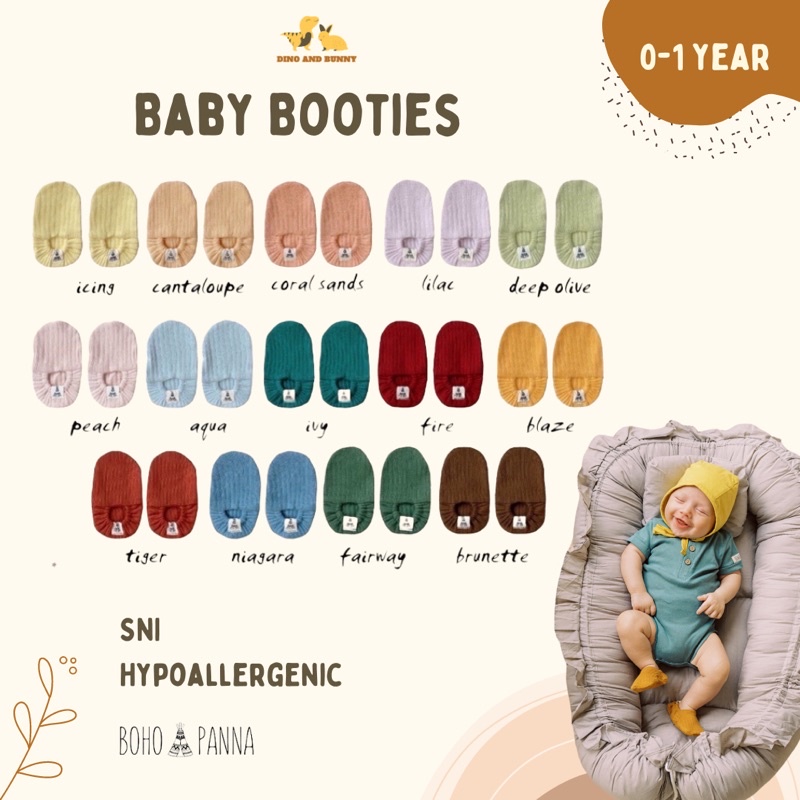 DINOANDBUNNY - BABY BOOTIES - Bohopanna Bohobaby- Kaos Kaki Bayi Newborn - Baby Prewalker