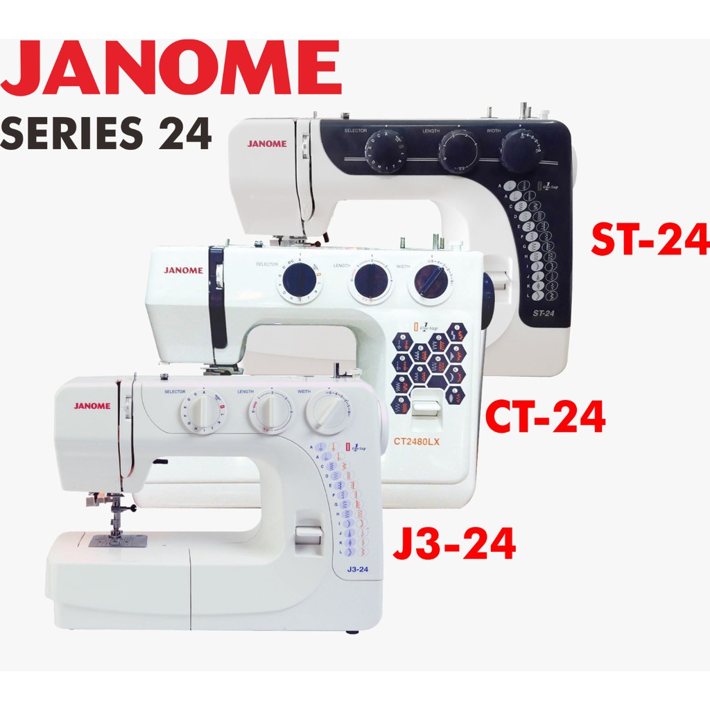 Janome series 24 (st-24 ct2480lx J3-24) mesin jahit portable kwalitas heavy duty