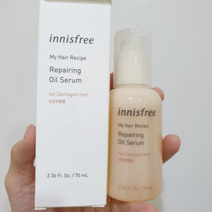 Jual INNISFREE MY HAIR RECIPE REPAIRING OIL SERUM FOR DAMAGED HAIR 70ML