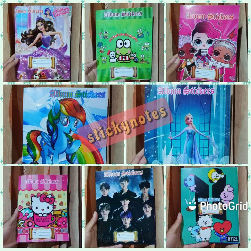 

album stiker album koleksi gambar stiker album pembatas buku sticky notes / pembatas