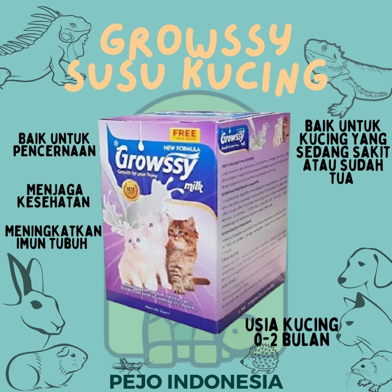 Susu Growssy Kucing 1 Box Susu Anak Kucing